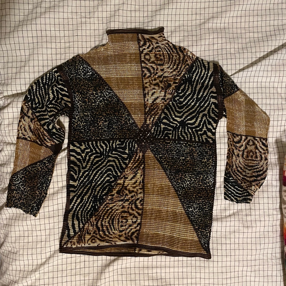 Unique Vintage Animal Print Top